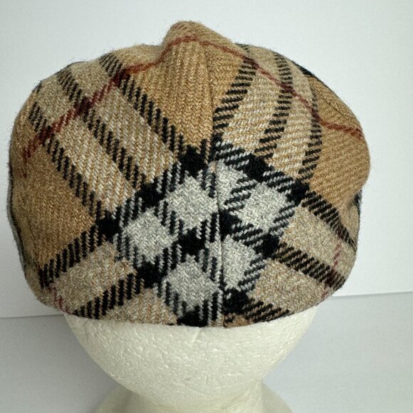 Ireland Pure New Wool Newsboy Flat Cap Style Burberry Sz M, 7 1/2,  58 cm Unisex main image 7